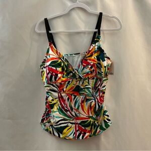 Apartment 9 Plus Size Swim Top Tropical Print